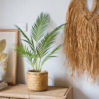 Palmera Artificial grande de 125cm, rama de plantas tropicales, hojas falsas de plástico, Monstera verde para decoración de Navidad, jardín y habitación del hogar - details 5
