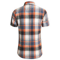 Camisa de Verano de Doble Bolsillo a Rayas Talla Grande Estilo Casual de Negocios para Hombres - details 11