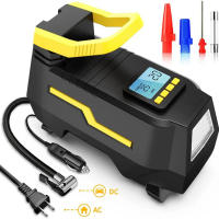 Compresor de aire para coche, bomba de aire con indicador de presión Digital, inyector de inflado de neumáticos, CC/CA - details 0