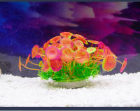 Tanque de peces acuario paisajismo simulación acuario acuático falso hierba acuática arena mesa decoración plástico flor y planta adorno - details 1