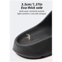 1 par de zapatillas de coco con sensación de pisar mierda, sandalias de suela gruesa, novedad de verano, sandalias antideslizantes - details 0