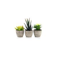 Plantas Artificiales Plásticas Flor Decorativa en Maceta Lleno de Color para Oficina en Casa Paquete de 6 - details 7
