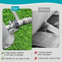 Kit de adaptador de manguera para piscina, 2 tipos de conector de manguera para bomba de piscina para mangueras de 1,5 y 1,25 pulgadas para piezas de repuesto de piscinas sobre el suelo - details 3