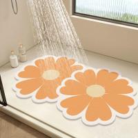Alfombra de baño con forma de flor de PVC para el hogar, alfombra antideslizante de secado rápido, alfombra de baño hueca absorbente de agua para pasillo - details 9