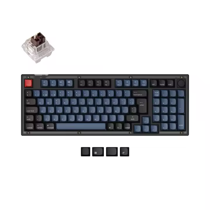 Keychron Teclado Mecánico Personalizado V5 con Retroiluminación RGB Teclas ABS Compatible con macOS/Windows/Linux Interruptor de Tecla K Pro Hot-Swappable - 1