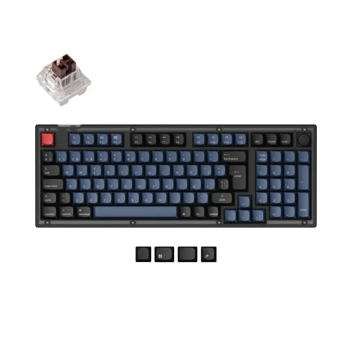 Keychron Teclado Mecánico Personalizado V5 con Retroiluminación RGB Teclas ABS Compatible con macOS/Windows/Linux Interruptor de Tecla K Pro Hot-Swappable - 1