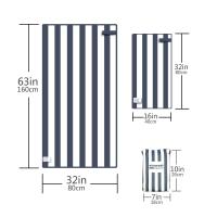 Toalla a rayas de secado rápido para playa de microfibra con bolsa portátil, toallas absorbentes finas y ligeras, deportes y viajes perfectos - details 3