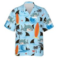 Ropa de playa hawaiana para hombre con estampados de animales interesantes, camisa con cuello de surf Aloha, vacaciones, manga corta, Hola - details 9