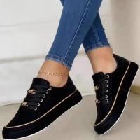 Zapatillas Deportivas para Mujer Cómodas Plataformas con Punta Redonda y Cadena de Cuero a la Moda - details 5