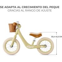 Bicicleta sin pedales rápida, bicicleta de equilibrio, partir a partir de 3 años, sólida, para niñas y niños, segura, ajustable, solo 3.7 kg, retro - details 4