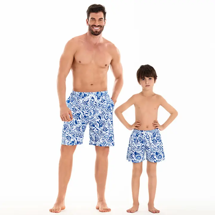 Bañador Model Father-hijo, Nuevo Padre and hijo pantalones de Hombre Natation, pantalones de Playa de gran tamaño - 1