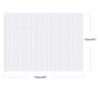 Pantalla Microperforada Universal para Ventanas , Malla lavable, roja Ajustable, Tamaño de la Ventana DIY, Protección total (Tamaño máximo 130x150CM, Blanco) - details 0