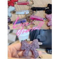 LLavero de lazo de diamante con diamantes de imitación para mujer, colgante con lazo de cristal coreano, creativo, con lazo de diamantes de imitación - details 3