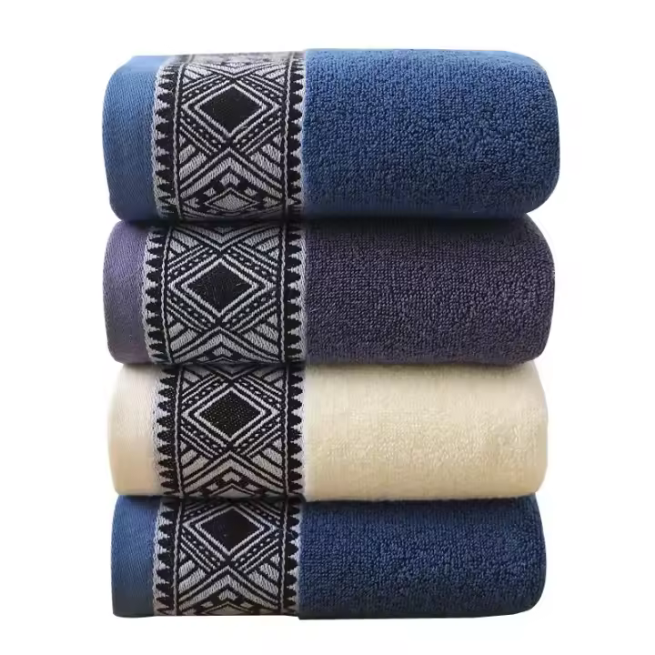 Toalla de cara bordada 100% algodón, juego de baño de lujo para Hotel, ducha, toalla turca suave y muy absorbente para gimnasio - 1