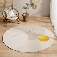 Simple hogar sala de estar alfombra redonda cristal terciopelo mesa de café alfombra de piso dormitorio mesita de noche manta guardarropa mecedora cojín de pie - details 2