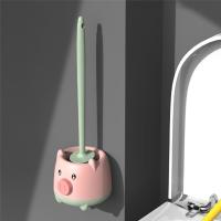 Escobilla y soporte para inodoro, Juego de cepillos de limpieza compactos para el baño, limpieza profunda - details 2