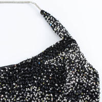 Chic ss para mujer moda Otoño-Invierno estilo asimétrico con lentejuelas sin mangas - details 3