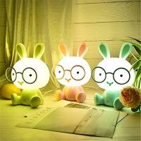 Luz LED nocturna táctil de dibujos animados, nuevo conejito, lámpara de mesa para habitación de bebés y niños, luz de noche para cabecera, regalos de Navidad, decoración para el hogar, dormitorio, fiesta - details 7