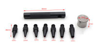 Juego de perforadores de cuero para manualidades, herramientas de mano intercambiables, ojal hueco, 2-5mm, 7 unidades por juego - details 0