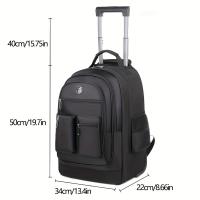 1 mochila de viaje multifuncional con asa telescópica, gran capacidad - details 2