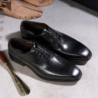 Zapatos Oxford de negocios casuales de alta gama para hombre, de cuero vacuno de primera capa. - details 3