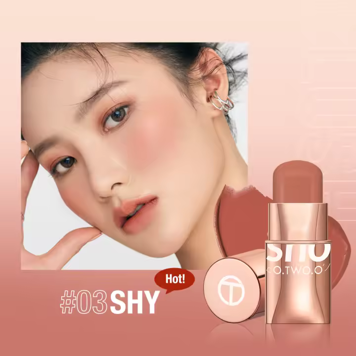 Barra de Rostro Mate de Labios O.TWO.O Brillo Duradero e Impermeable para Labios, Ojos, Destacador de Belleza para Mujeres - 1