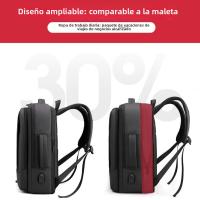 TDH Mochila Viaje Hombre, Ampliable, para Negocios y Portátil, Estilo Moderno - details 6
