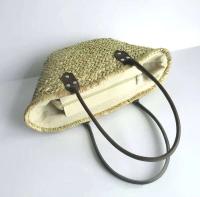 Artículos populares, bolsos de viaje de verano hechos a mano con hierba personalizada para mujer, bolso de vacaciones en la playa, bolso de mano con asa de Pu - details 5