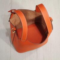Moda cuero genuino kraft bolsa de almuerzo, bolsa de cubo boca, canasta de comida - details 29