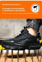 Zapatos de Seguridad para Trabajo Tejidos Voladores con Botón Resistentes al Desgaste, Cómodos, Ligeros y Transpirables para Hombres - details 6