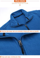 LNGXO Chaqueta de Polar para Hombres Cálida, Suave, A Prueba de Viento, Adecuada para Escalada, Acampada, Esquí Material de Poliéster con Forro de Vellón - details 17
