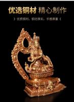 Estatua de Buda de adoración en el hogar dorada de cobre puro tántrico tibetano hecho a mano nepalí y adorno de práctica - details 2