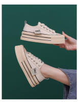 Zapatos de cuero con plataforma aumentada para mujer, zapatillas informales de estilo Joker, color blanco, novedad de 2024 - details 20