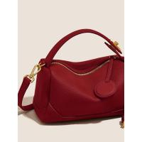 Bolso De Almohada Portátil Rojo Vintage Bolso De Viaje Mensajero De Hombro - details 5