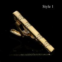 Clip de Corbata de Metal con Diseño Clásico Pinza de Corbata de Cristal para Hombres - details 20
