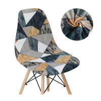 Funda de silla de concha de Color sólido, fundas elásticas baratas para sillas con respaldo corto, fundas de asiento de comedor impresas para el hogar, Bar, Hotel, fiesta y banquete - details 19