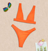Conjunto de Bikini de Color Sólido de Alta Calidad Estilo Ajustado para Mujeres - details 21