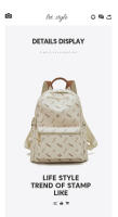 FOXER Mochila de viaje retro para mujer con firma de moda - details 33