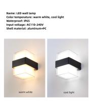 Lámpara LED de pared impermeable para exteriores, iluminación moderna para balcón, pasillo, escalera, patio, P65 - details 8
