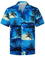Camisa hawaiana de moda de verano, camisa casual de playa Aloha con estampado de cocoteros y botón grande de manga corta 6XL para hombre - details 7
