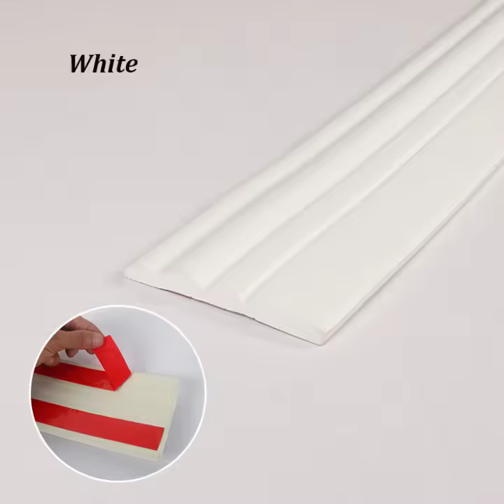 NBR-Baseboard decorativo autoadhesivo de espuma, rodapié, línea de cintura, líneas de borde, pegatina de borde de pared anticolisión - 1