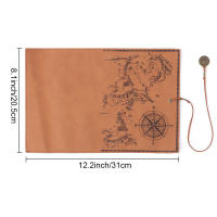 Retro Treasure Map PU Leather Pencil Case - Big Capacity for Makeup, Brushes, and School Supplies - details 1