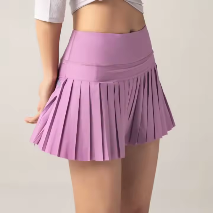 Medias de cintura alta Faldas de tenis Mini falda deportiva de verano cómoda de secado rápido con bolsillo Ropa deportiva - 1