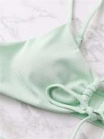Bikini brasileño liso para mujer, conjunto sexy de 2 piezas con cintura Ba, traje de baño de playa, ropa de playa 2024 - details 21