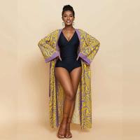 Kimono de Playa para Mujer Cubierta de Traje de Baño Largo con 9 Colores Cardigan Suelto Sarong - details 1