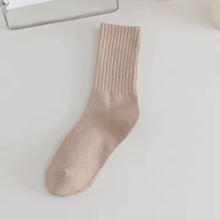 Calcetines informales con personalidad Harajuku para mujer, medias a rayas de estilo universitario para otoño e invierno, calcetines de tubo, medias de algodón - 1