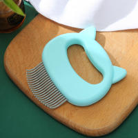 Peine portátil con forma de cabeza de gato para mascotas, cepillo con apertura de Animal pequeño y mediano, con pelo flotante, suministros para perros - details 9