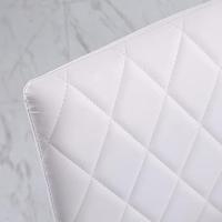 Juego de 4 Sillas de Comedor Tapizadas en Polipiel y Patas de Metal Sillas Modernas para Cocina Dormitorio Carga 120 kg 41x50x91 cm Blanco - details 5