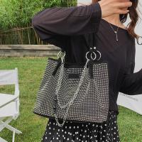 Bolso de Mano de Cuero PU de Gran Capacidad para Mujer Diseño de Lujo con Piedras Preciosas Bolso de Compras de Moda con Mango Superior - details 11