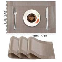 Mantel Individual aislante para mesa, Mantel Individual impermeable con corte artesanal, mantel individual Simple y exquisito para restaurante occidental, 6 uds. - details 3